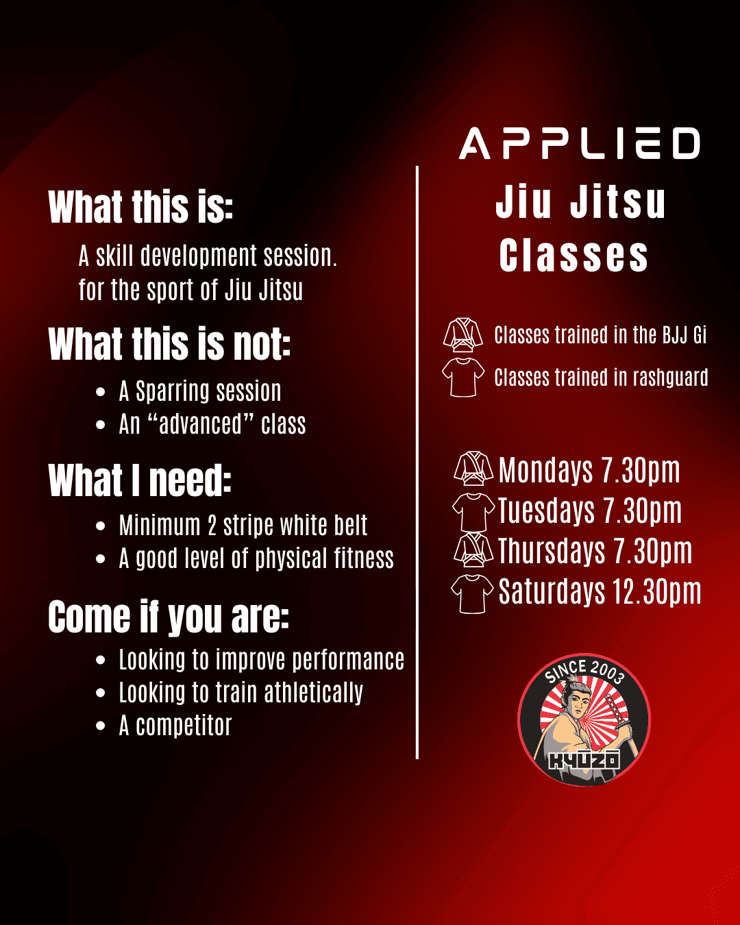 applied classes
