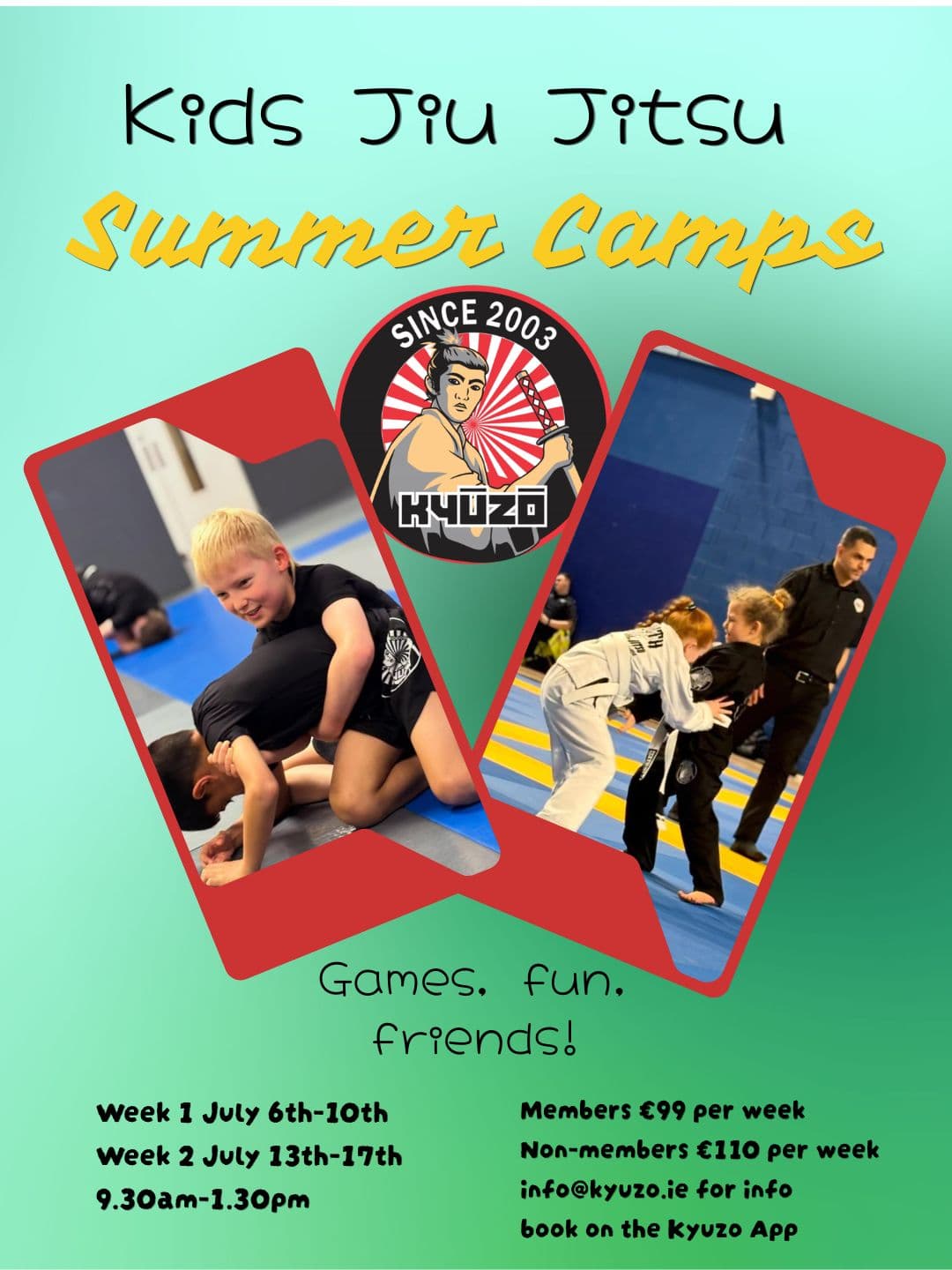 summer camps for kids at Kyuzo