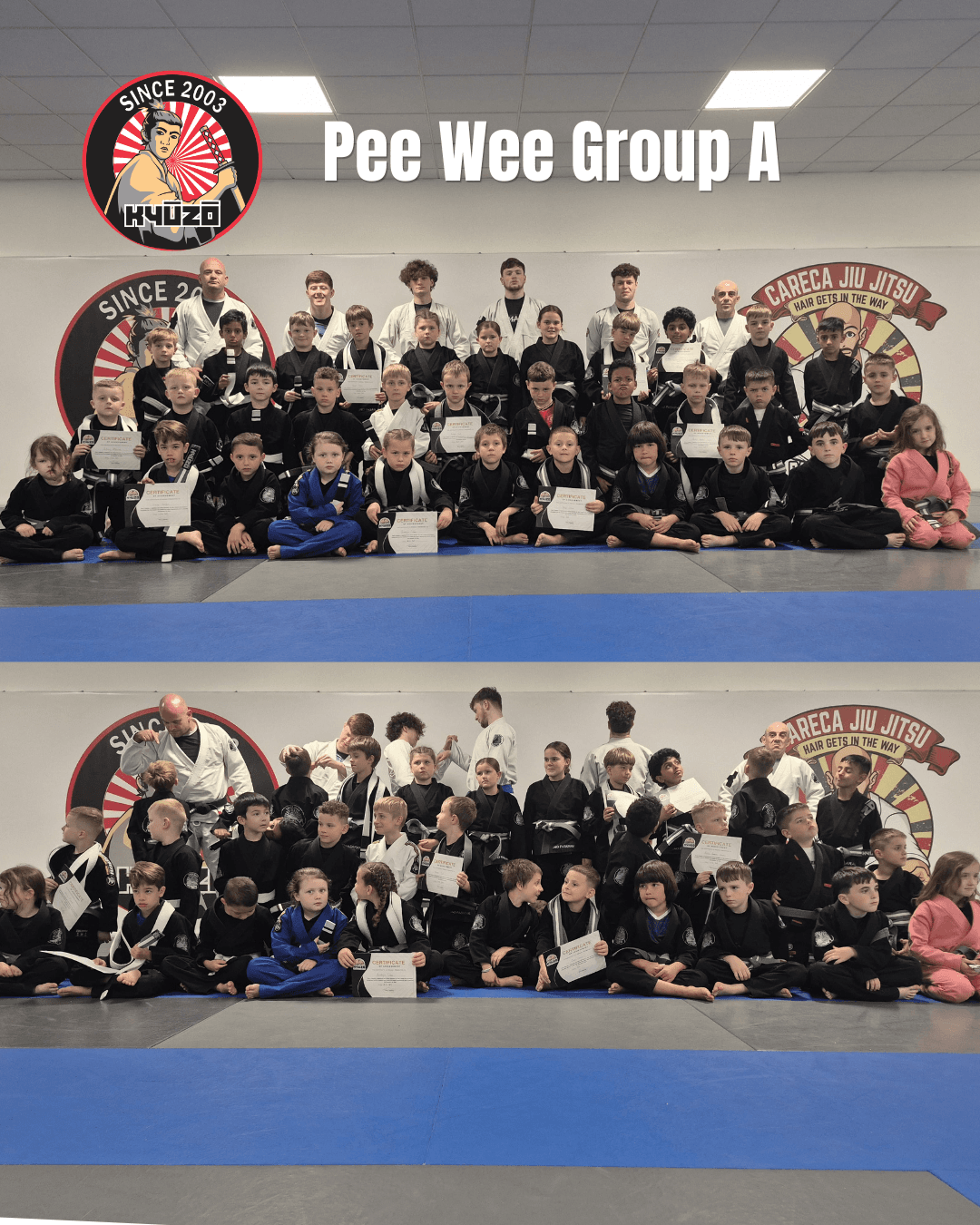 Pee Wee group A belt test June 26