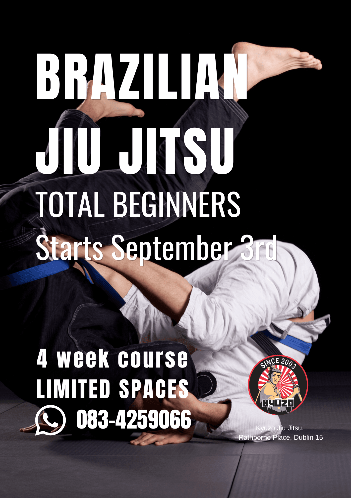 Kyuzo Beginners course September 3rd